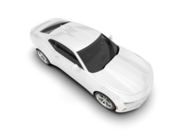 White sport car on transparent background. 3d rendering - illustration png