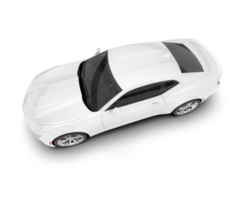 White sport car on transparent background. 3d rendering - illustration png