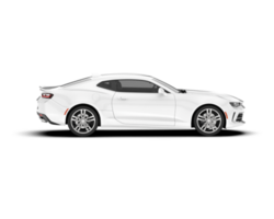 White sport car on transparent background. 3d rendering - illustration png