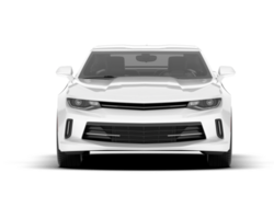 White sport car on transparent background. 3d rendering - illustration png