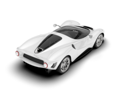 White sport car on transparent background. 3d rendering - illustration png