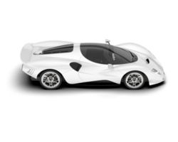 White sport car on transparent background. 3d rendering - illustration png