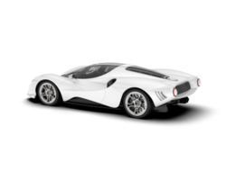 White sport car on transparent background. 3d rendering - illustration png