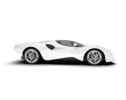 White sport car on transparent background. 3d rendering - illustration png