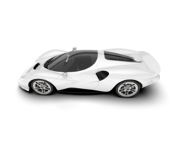 White sport car on transparent background. 3d rendering - illustration png