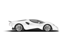 White sport car on transparent background. 3d rendering - illustration png