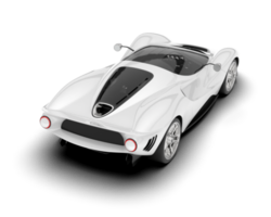 White sport car on transparent background. 3d rendering - illustration png