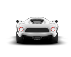 White sport car on transparent background. 3d rendering - illustration png