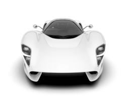 White sport car on transparent background. 3d rendering - illustration png