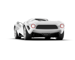 White sport car on transparent background. 3d rendering - illustration png