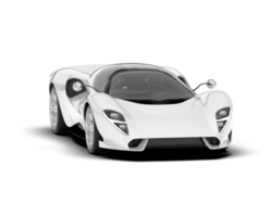 White sport car on transparent background. 3d rendering - illustration png