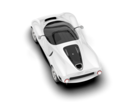 White sport car on transparent background. 3d rendering - illustration png