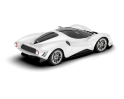 White sport car on transparent background. 3d rendering - illustration png