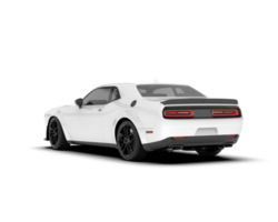 White sport car on transparent background. 3d rendering - illustration png