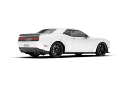 White sport car on transparent background. 3d rendering - illustration png