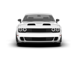 White sport car on transparent background. 3d rendering - illustration png