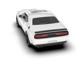 White sport car on transparent background. 3d rendering - illustration png