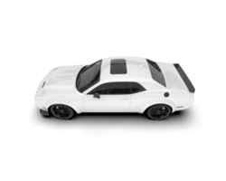 White sport car on transparent background. 3d rendering - illustration png