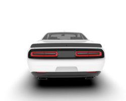 White sport car on transparent background. 3d rendering - illustration png