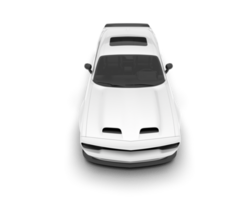 White sport car on transparent background. 3d rendering - illustration png