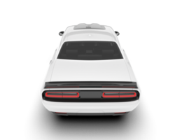 White sport car on transparent background. 3d rendering - illustration png