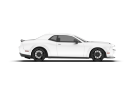 White sport car on transparent background. 3d rendering - illustration png