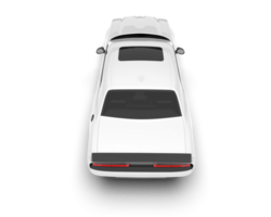 White sport car on transparent background. 3d rendering - illustration png