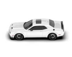 White sport car on transparent background. 3d rendering - illustration png