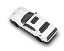 White sport car on transparent background. 3d rendering - illustration png