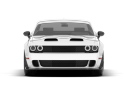 White sport car on transparent background. 3d rendering - illustration png