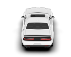 White sport car on transparent background. 3d rendering - illustration png