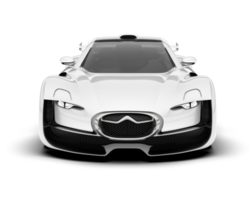 White sport car on transparent background. 3d rendering - illustration png