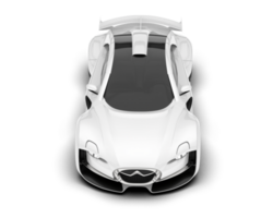 White sport car on transparent background. 3d rendering - illustration png