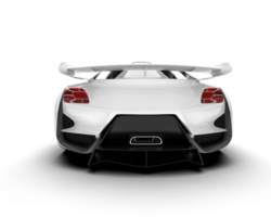 White sport car on transparent background. 3d rendering - illustration png