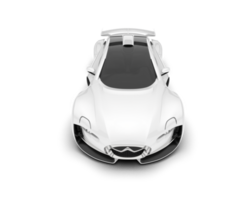 White sport car on transparent background. 3d rendering - illustration png