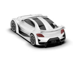 White sport car on transparent background. 3d rendering - illustration png