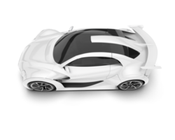 White sport car on transparent background. 3d rendering - illustration png