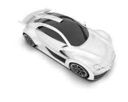 White sport car on transparent background. 3d rendering - illustration png