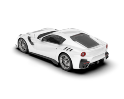 White sport car on transparent background. 3d rendering - illustration png