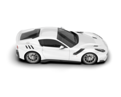 White sport car on transparent background. 3d rendering - illustration png