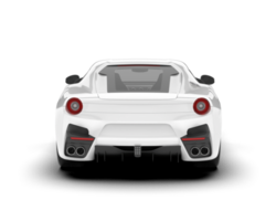 White sport car on transparent background. 3d rendering - illustration png