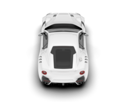 White sport car on transparent background. 3d rendering - illustration png