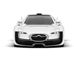 White sport car on transparent background. 3d rendering - illustration png