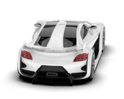 White sport car on transparent background. 3d rendering - illustration png