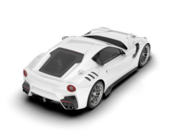 White sport car on transparent background. 3d rendering - illustration png