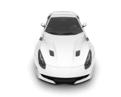 White sport car on transparent background. 3d rendering - illustration png