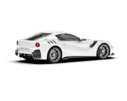 White sport car on transparent background. 3d rendering - illustration png