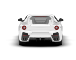 White sport car on transparent background. 3d rendering - illustration png