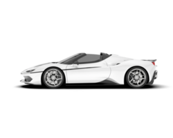 White sport car on transparent background. 3d rendering - illustration png