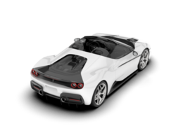 White sport car on transparent background. 3d rendering - illustration png